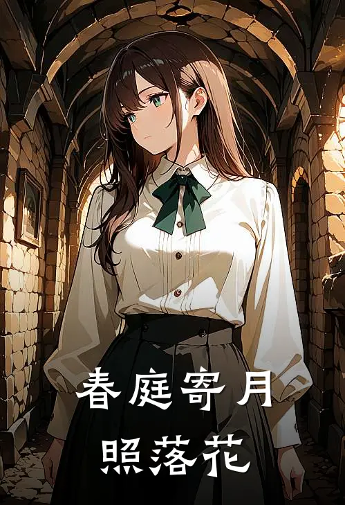 春庭寄月照落花