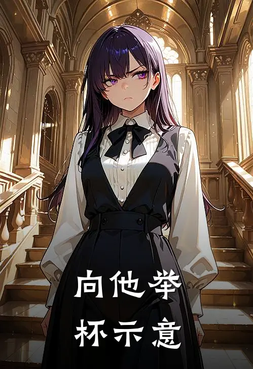 向他举杯示意